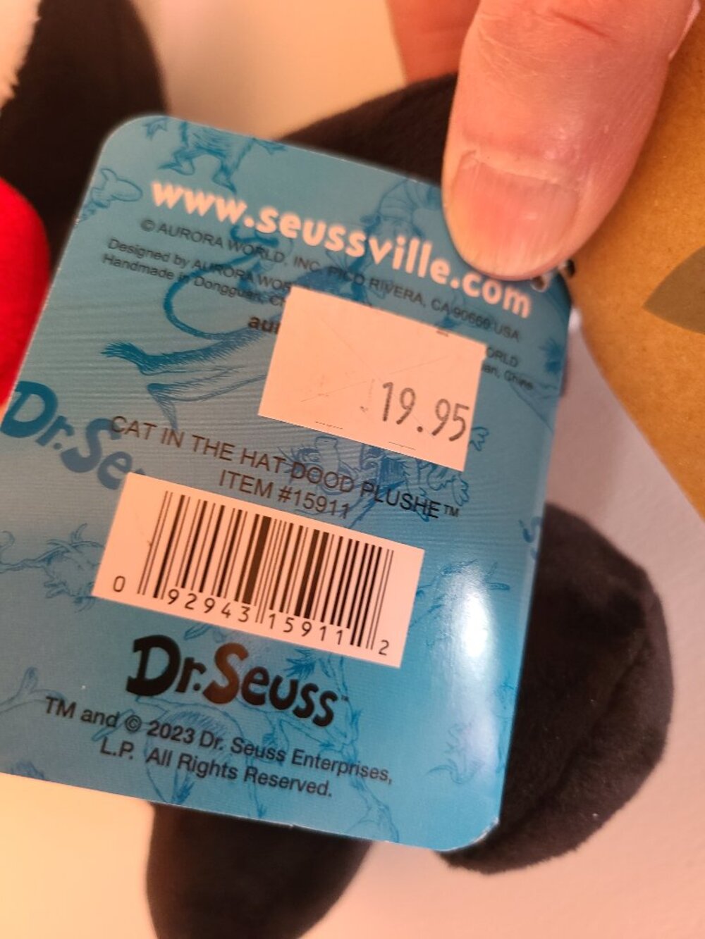 Dr Seuss Cat in the Hat Plush Doll Toy NWT - Picture 8 of 13